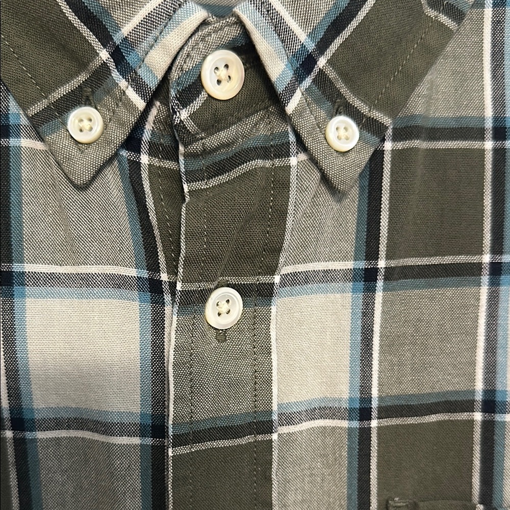Outerknown Green plaid Casual Button down Shirt - Picture 4 of 4